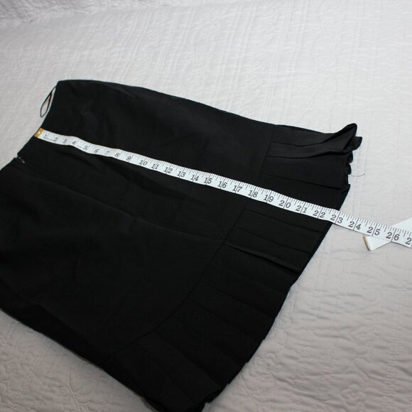 Escada Womens Black Back Pleat Wool Blend Skirt Size 36/6 - Picture 7 of 7